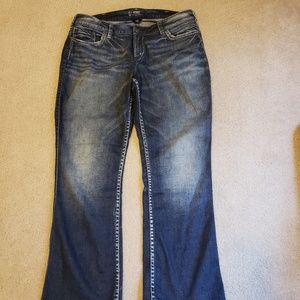 Women's Silver Suki Dark Wash Jeans, Sz 20W